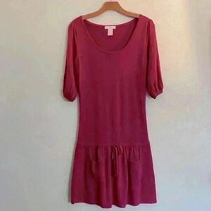 DOLCE Women’s Pink Lantern Elastic Sleeve Dress